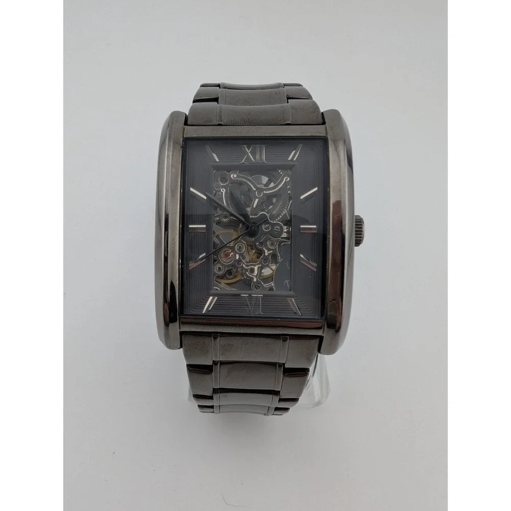 Relic Automatic Watch Men ZR77206 Skeleton Dial Gunmetal 7.25